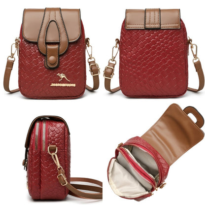 XYXDLM® New Women's Solid Color Spliced Woven Single-shoulder Bag, Versatile and Elegant with a Detachable Shoulder Strap Crossbody Bag, a Classic and Stylish Small Square Bag Shape, Suitable for Daily Travel, Shopping, Dining, and Commuting.