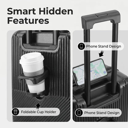20 Inch Luggage, Big Capacity Travel Function Boarding Case, Luggage with Password Lock, Suitable for Daily Use As a Neutral Bag Big Capacity Suitcase