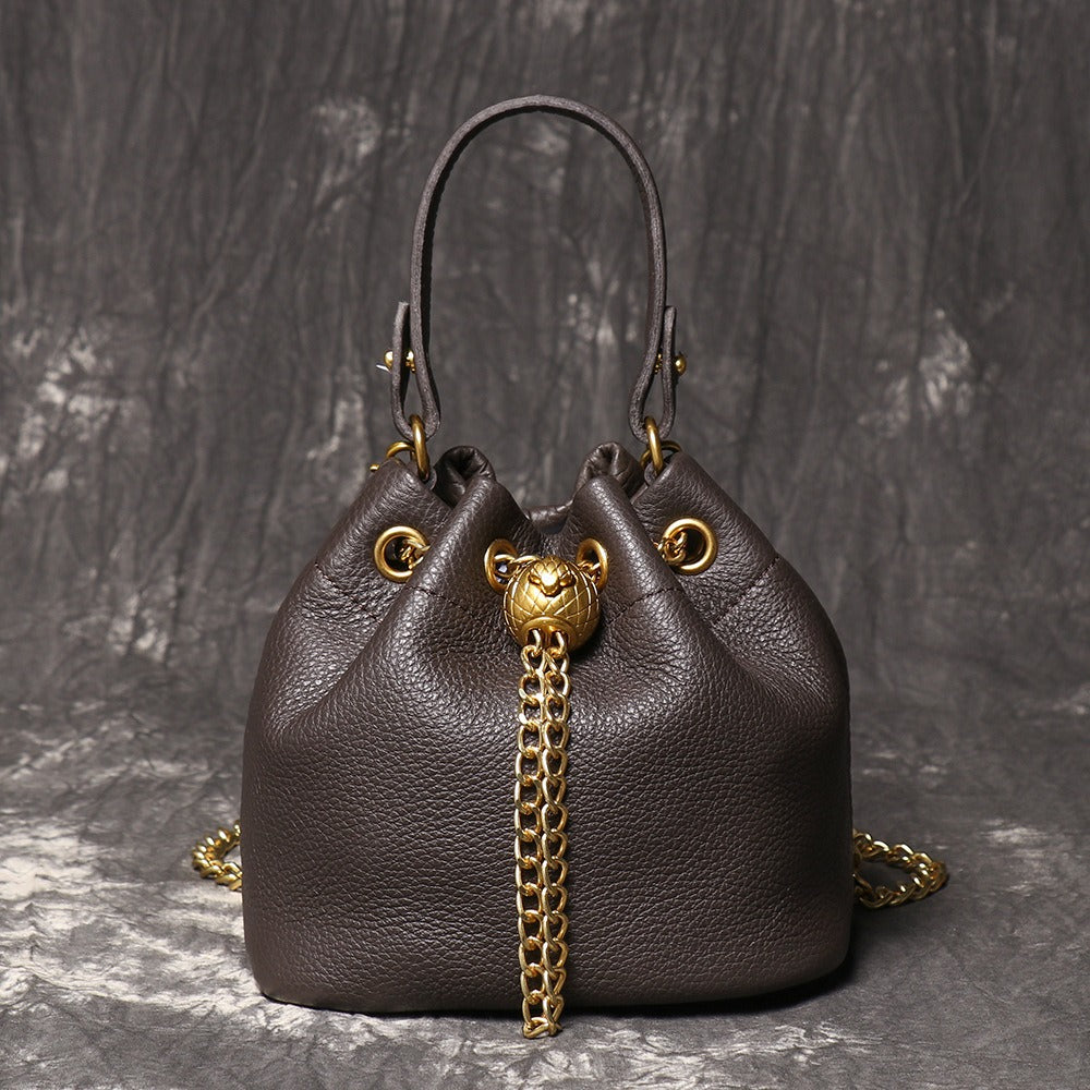 Crossbody Bag for Women – Genuine Leather, Genuine Leather Bucket Handmade Cowhide | Bag Vero – detail view 15