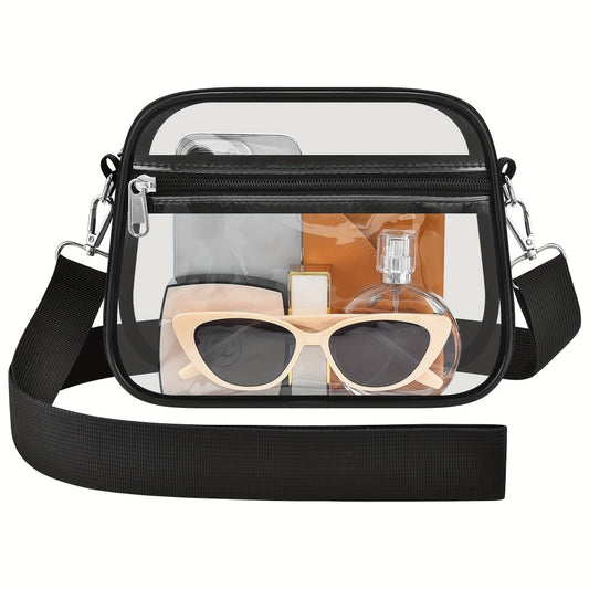 Clear Purses for Women Stadium Clear Bag Stadium Approved Crossbody Concerts Bag for Game Day, Events, Sports