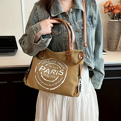 New Large Capacity Portable Tote Bag with Adjustable Shoulder Strap Length, Single Shoulder Bag, Crossbody Bag