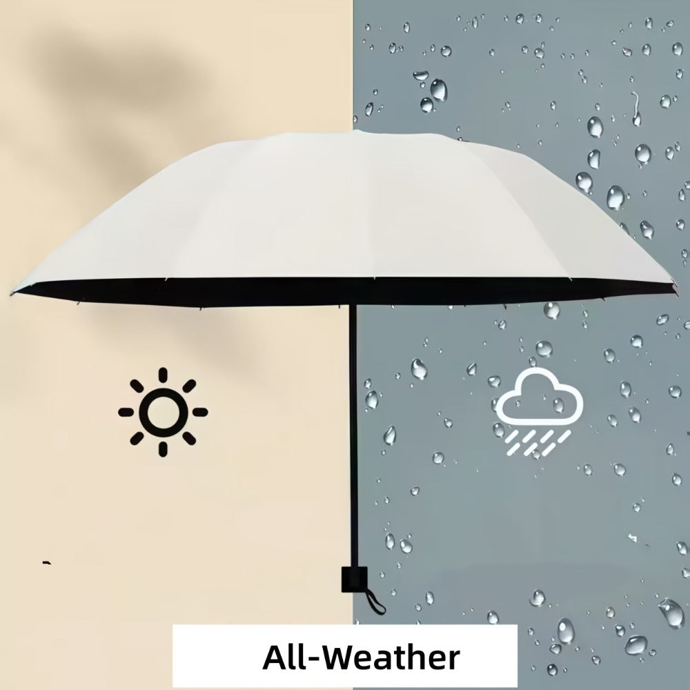 Large Windproof Waterproof Folding Umbrella, All-Weather +, Upgraded Reinforced Thick Steel Ribs, Suitable for Business Men And Women, Reinforced Umbrellas for Rainy And Sunny Days