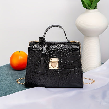 Shoulder Bag for Women – Mini, Crocodile Pattern Small Square Fashionable | Bag Vero – detail view 3