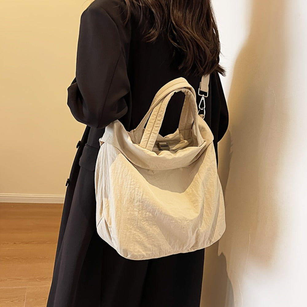 [Stylish Casual Nylon Bag] Stylish Casual Nylon Bag Lightweight Large-Capacity Nylon Shoulder Bag - Women's Stylish Casual Crossbody Bag for College And High School Students - Everyday Commuting Tote Bag