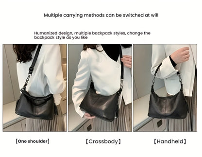 Bolsos Para Mujer Tassel Textured Genuine Genuine Leather Crossbody Bag Shoulder Bag with Adjustable Strap Daily Commuter Versatile Handbag Tote Bag for Women Large Capacity Travel Bags for Women