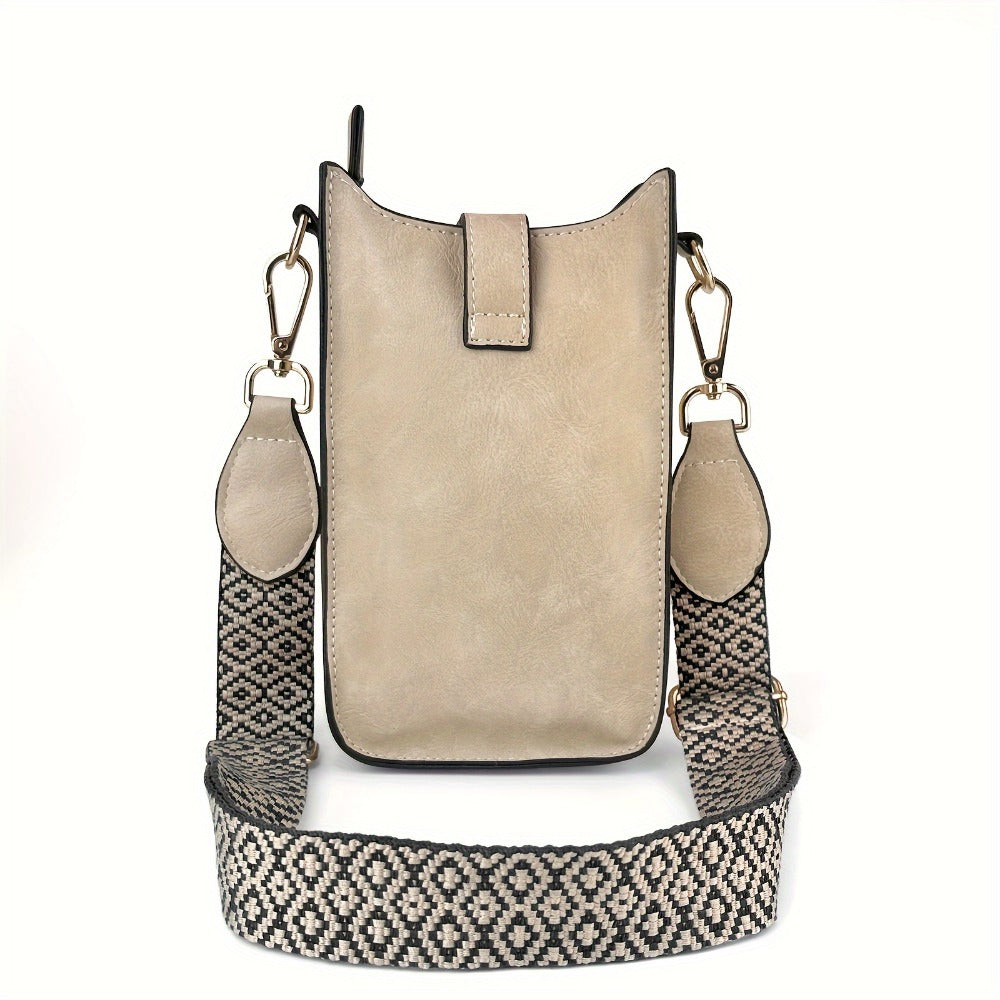 Women's Phone & Coin Purse Mini Shoulder Bag - -Stain Mini Handbag with Adjustable Strap & Buckle Closure, Deep //, Soft Durable Wallet for Smartphone,, Cards - Elegant Portable Everyday Bag