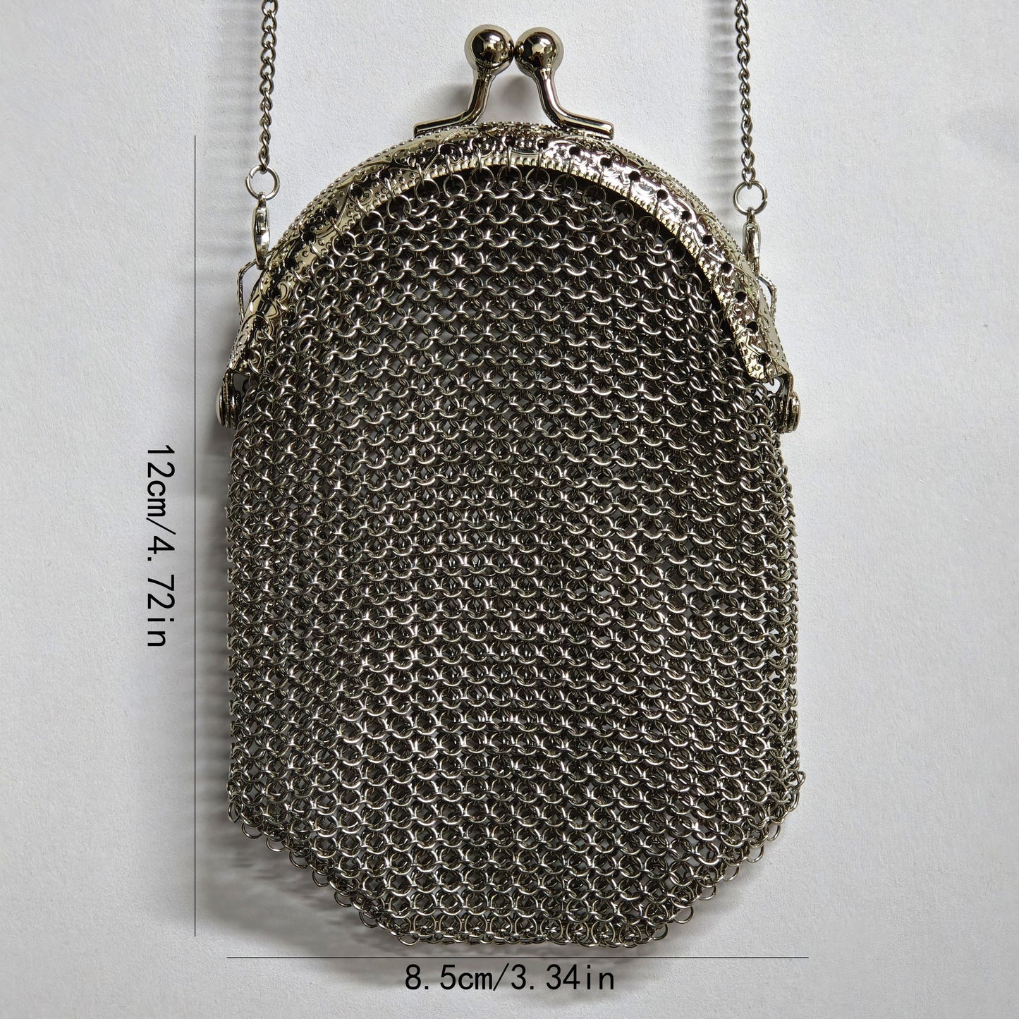 Women's Wallet – Mini, Metal Mesh Coin Chain Strap | Bag Vero – alternate view