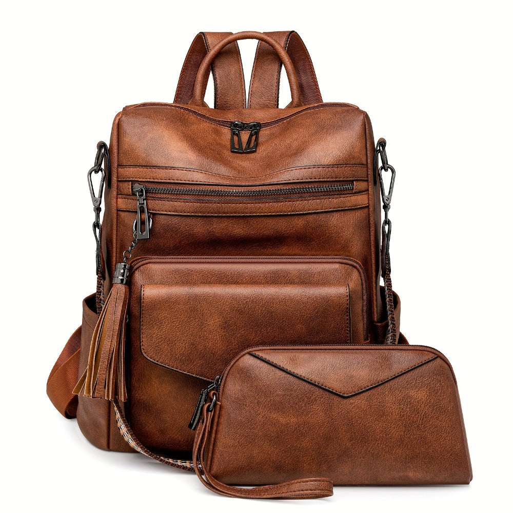 Backpack Purse For Women Fashion Tassel Ladies Shoulder Bags Designer Large Backpack Travel Bag
