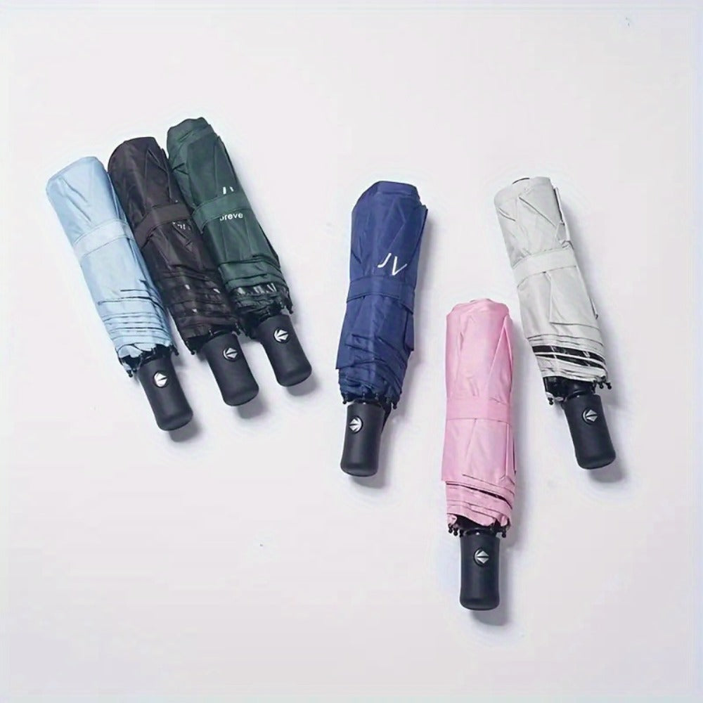 Large Folding Umbrella in a Solid Color, Featuring Outstanding, Lightweight And Waterproof Design, And Automatic Open And Close Functionality, Suitable for Both Men And Women