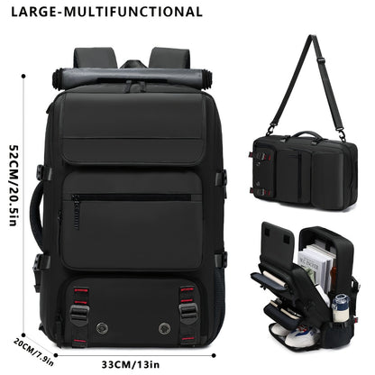 [3-in-1 Convertible Backpack] 3-in-1 Convertible Backpack for Men & Women - Durable, Spacious Business Laptop Bag & Travel Backpack with Shoe Compartment | Ideal for Work, School, Commute, Air Travel | Available in Black & Green - Great Gift for Professio