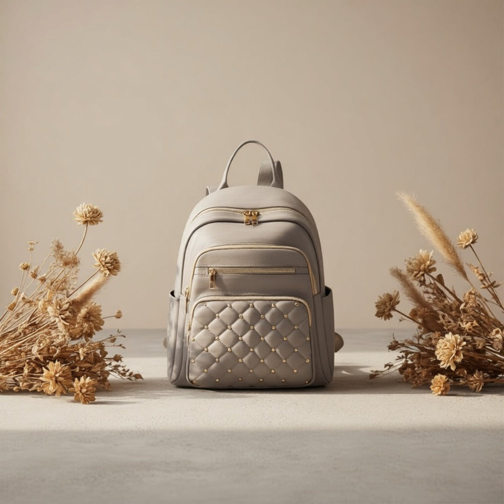 Autumn & Winter Casual Women's Backpack - Versatile Stylish Bag with Rivet Design + Multi-Pockets + Large Capacity + Adjustable Straps, Ideal for Work, Shopping & Travel, Top Holiday Gift Choice