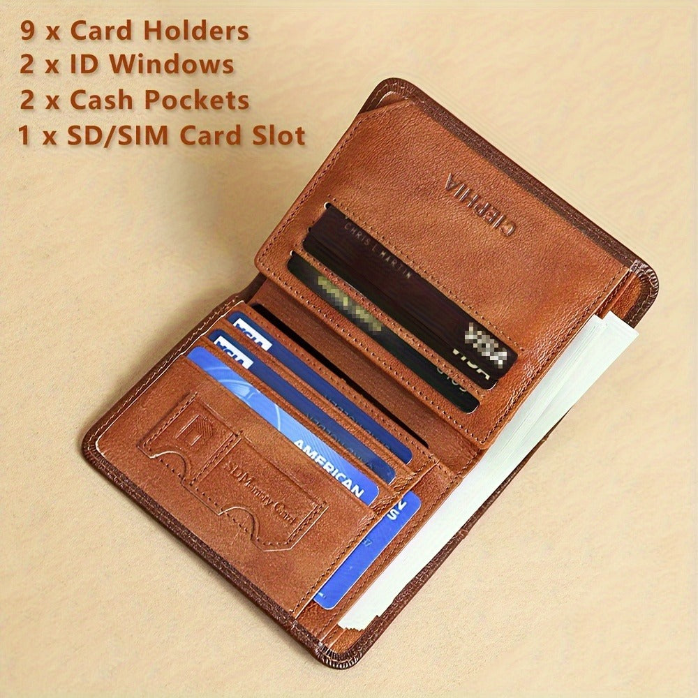 Men's Wallet – RFID Blocking, Oil Wax Cowhide Rfid Blocking | Bag Vero – detail view 33