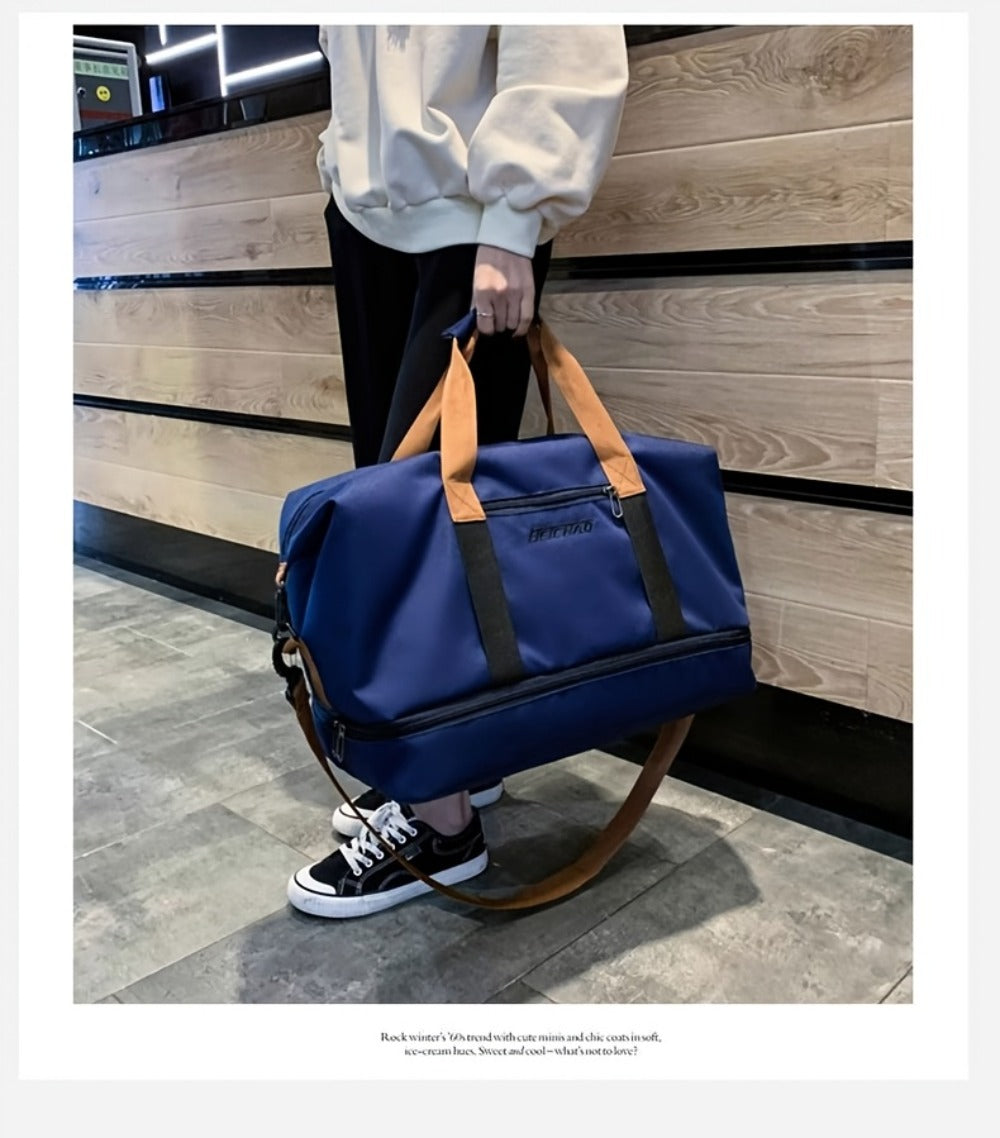 Spacious And Versatile Duffel Bag Suitable for The Gym, Travel, And Luggage, Made from Lightweight And Durable Nylon with Several Compartments, Perfect for Weekend Getaways And As a Roomy Gym Tote for Both Men And Women
