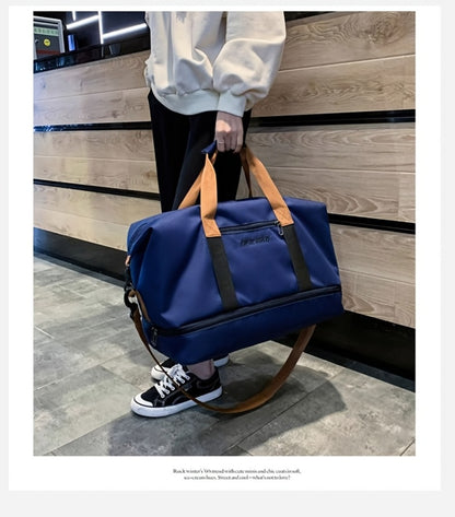 Spacious And Versatile Duffel Bag Suitable for The Gym, Travel, And Luggage, Made from Lightweight And Durable Nylon with Several Compartments, Perfect for Weekend Getaways And As a Roomy Gym Tote for Both Men And Women