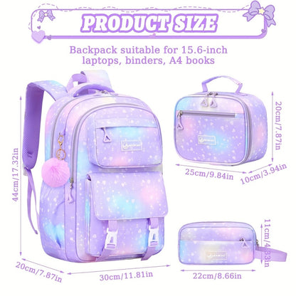 Laptop Backpack – 3-Piece, 15.6 Inch, Multi-Pocket, for School | Bag Vero – detail view 7
