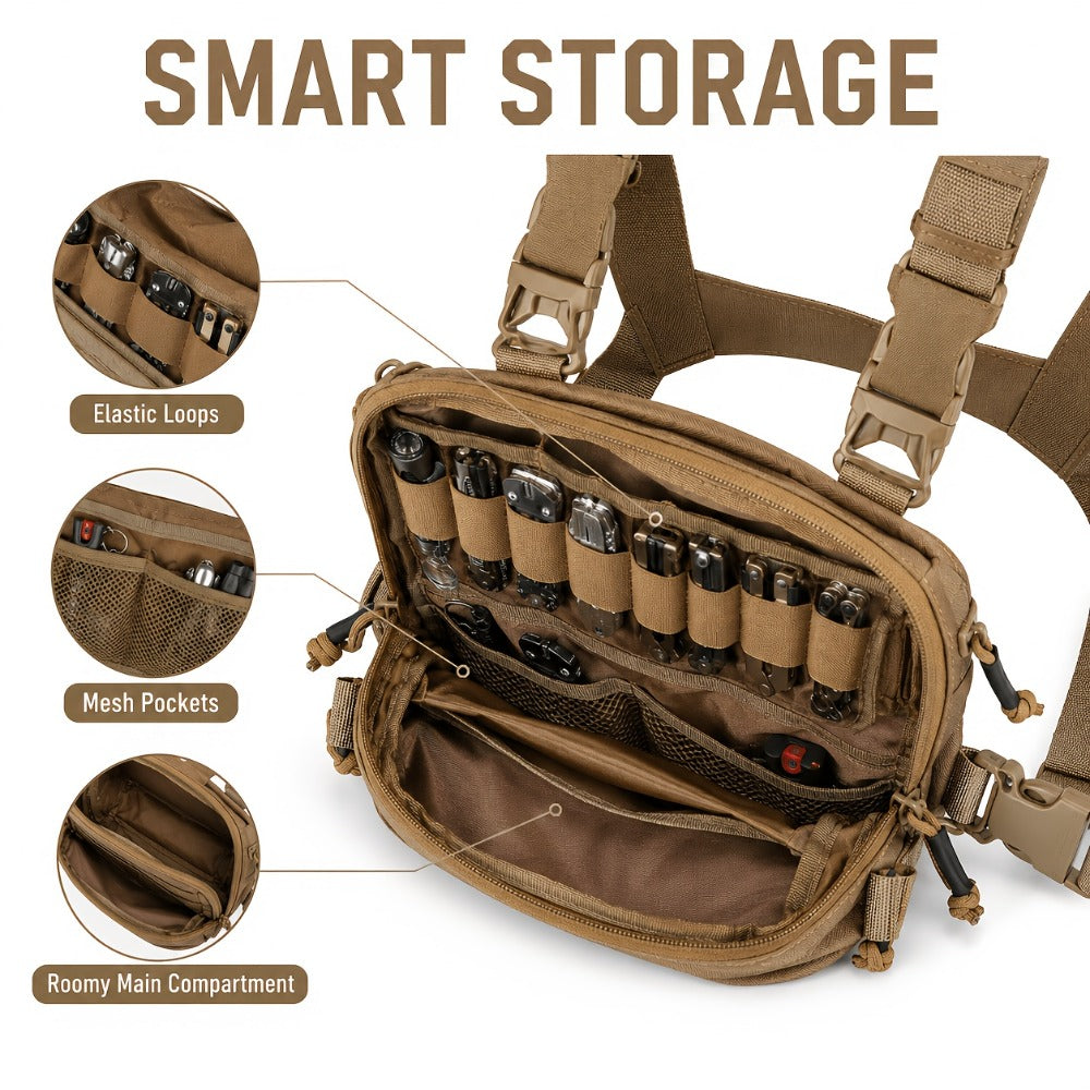 Tactical Chest Bag, Outdoor Vest, Outdoor Sports Cycling Vest, Multi-functional Chest Bag