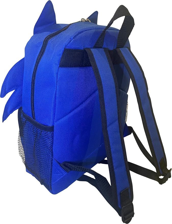 Ruz Sonic The Hedgehog 12" Big Face School Backpack With 3D Ears And Quills