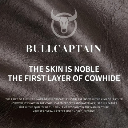 BULLCAPTAIN Leather Large-capacity Men's Wallet Driver's License Retro Leather Wallet Multi-card Position Thickened Credit Card Wallet Fashion Wallet Large-capacity Card Bag, Ideal Gift for Men The Most Valuable Gift for Christmas And Thanksgiving