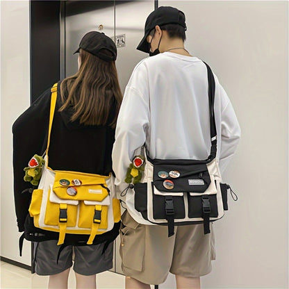 New Men'S Trendy Product Plate Bag, Large Capacity Ins Bag, Shoulder Pack