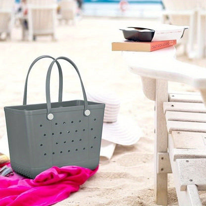 [Rubber Beach Bag] Extra Large Rubber Beach Bag Tote Bag | For Women Large Sandproof Travel Tote Bags For Beach Outdoor Sports