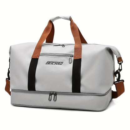 Large Capacity Travel Bag for Women; Deluxe Extra Large Handbag with Separate Compartments, Dry And Wet Separation, Suitable for Travel Exploration And Fitness; Maternity Bag; Bag with Independent Shoe Compartment Travel Bag