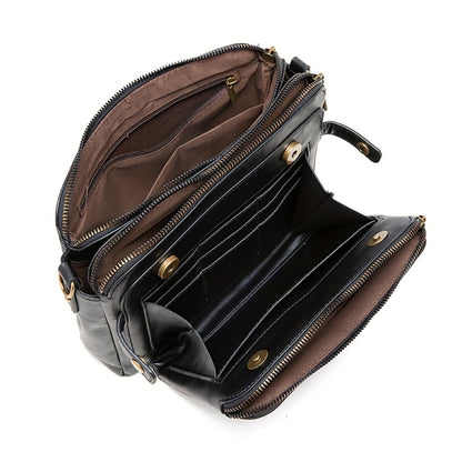 New PU Soft Handbag for Women, Three-Tier Purse, Crossbody Clutch, Premium Quality Multi-Layer Card Holder, Versatile Women'S Shoulder Bag