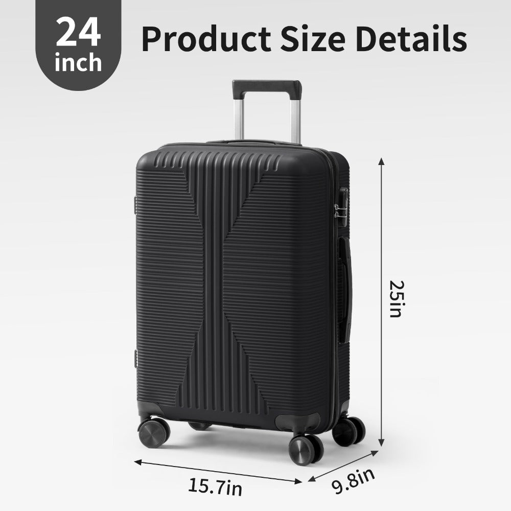 20/24/28 Inch Luggage with Smooth Spinner Wheels, Hard Shell PP Suitcase, Lightweight Travel Luggage, Carry-On, Airline Approved, Lightweight, Smooth Spinner Wheels, Hard Shell, Travel Luggage, Suitcase