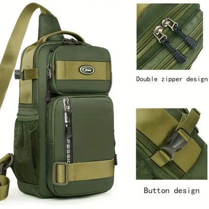 2026 Unisex Large Capacity Backpack - Lightweight Crossbody Bag with Multiple Compartments (Front, Top, Zippered Pocket), Adjustable Strap - Durable Nylon Backpack for Travel, Cycling, Commute, College, Day Trips - Everyday Carry Bag for Men & Women, Trav