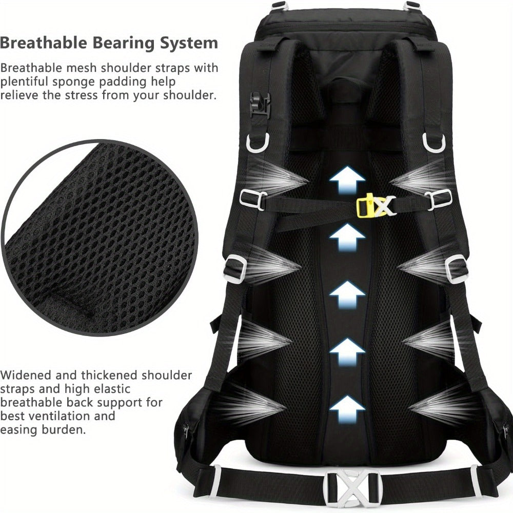 13.21gal Hiking Backpack Men Camping Backpack 11.89gal+1.32gal Lightweight Backpacking Backpack Travel Backpack