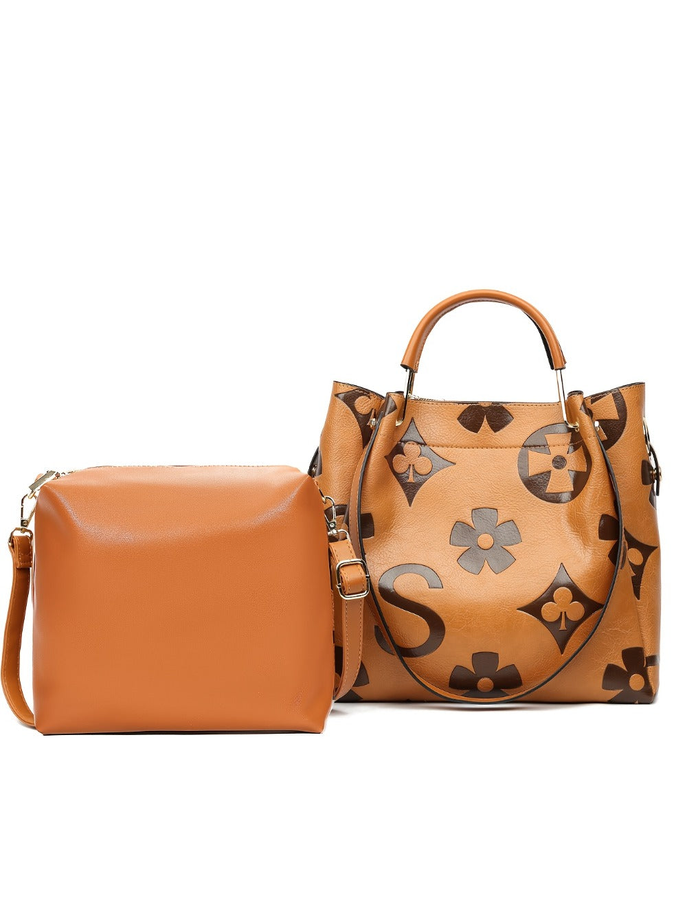 Elegant Flower Embossed Handbag, Fashionable Satchel Bag for Work, Classic All-Match Bag