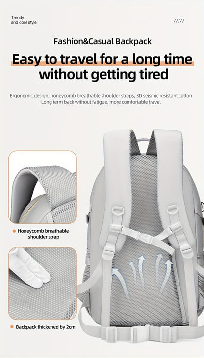 Large Capacity Backpack with Separate Shoe Compartment - Durable, Easy-to-Clean, Multiple Compartments for Business Trips, Daily Use & Outdoor Travel - Holiday Gift, Adjustable Strap, Lightweight, Laptop Compartment, Travel Gear
