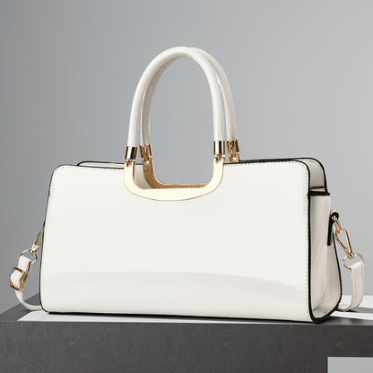 [Evening Wedding Bag] Women's Evening Bag Handbag New Glossy Texture Random Trimming Elegant Women's Bag Single Shoulder Crossbody Hand Carry Suitable for Evening Wedding High-End Women's Bag