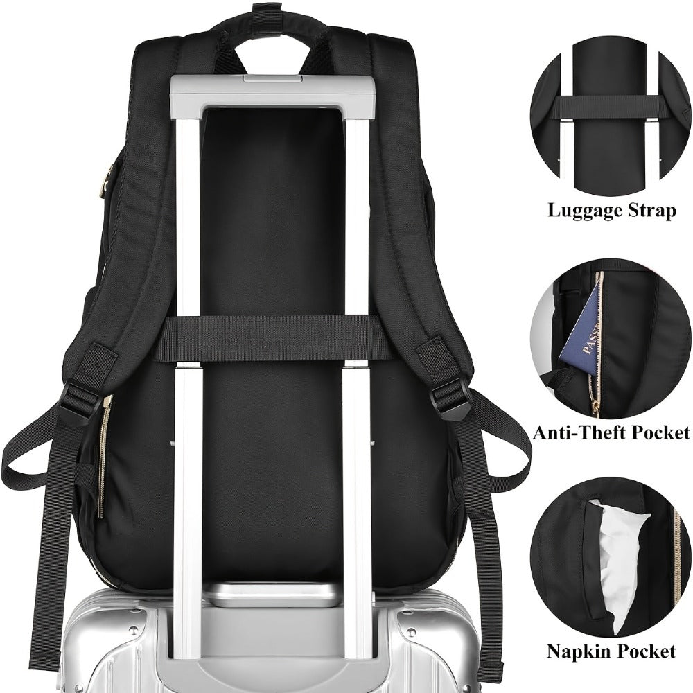 Laptop Backpack Women, School Backpack for Teen Girl USB Bookbag for Business Work Office College Students Teacher