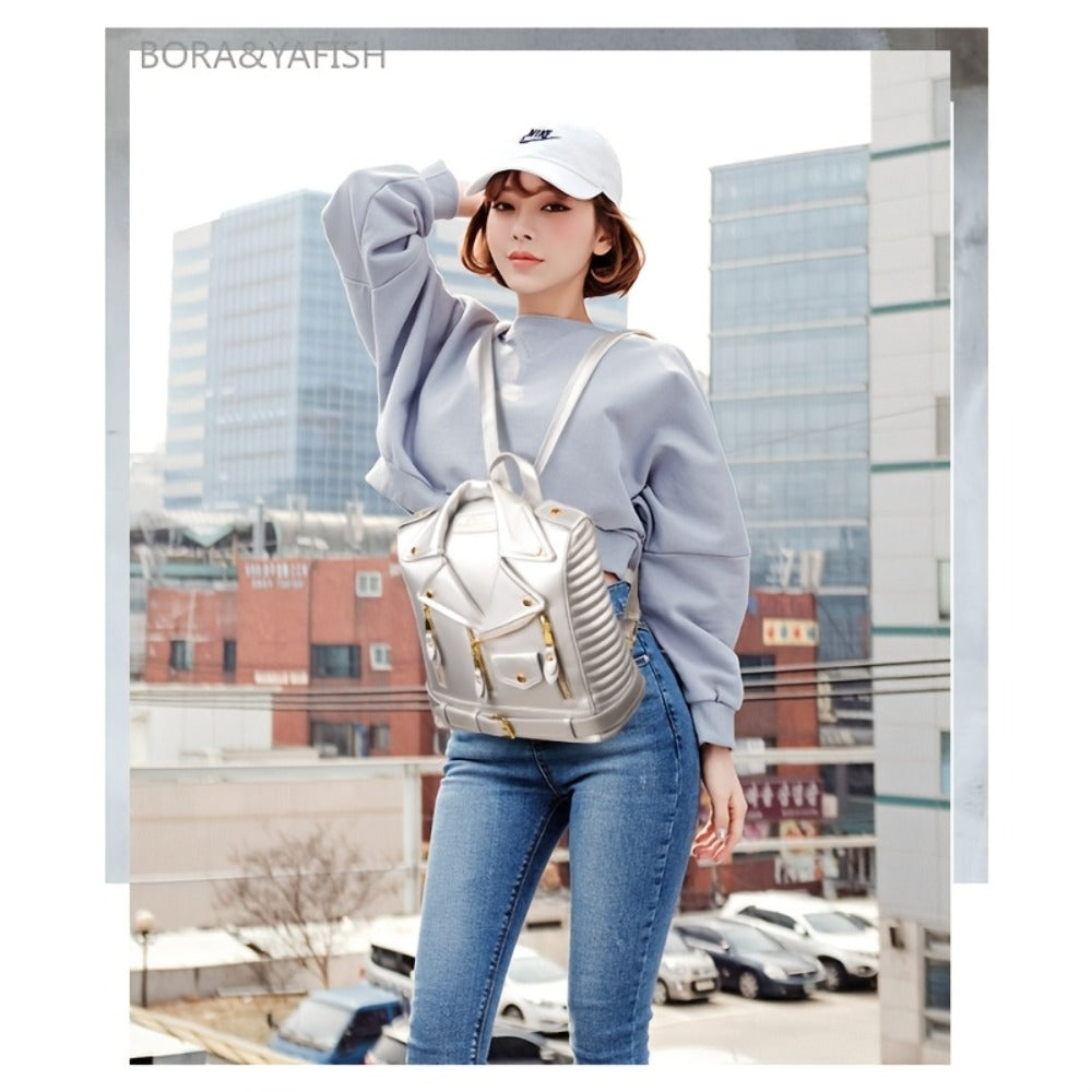 Cross-Border Backpack 2026 New Women'S Bag European And Soft Textured Jacket Backpack Fashionable Versatile Backpack