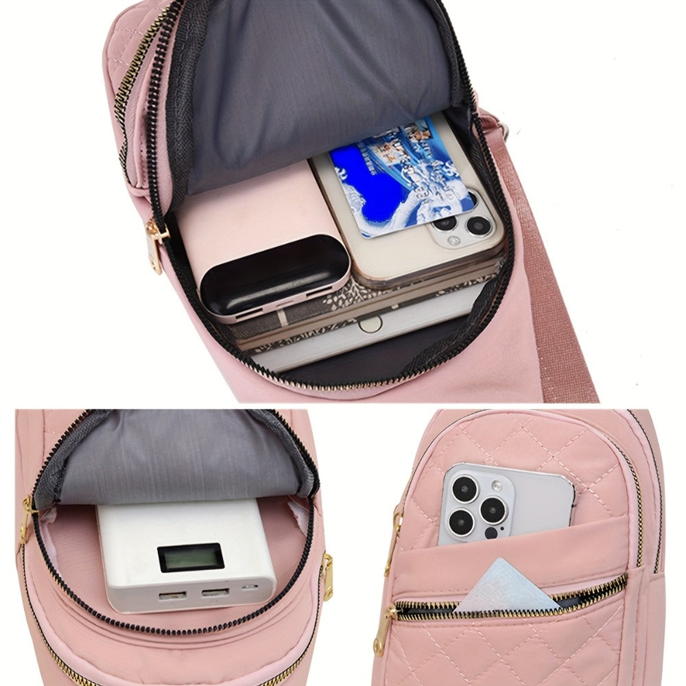 Multi Layer Women'S Single Shoulder Bag Outdoor Leisure Crossbody Bag Chest Bag 6 Color