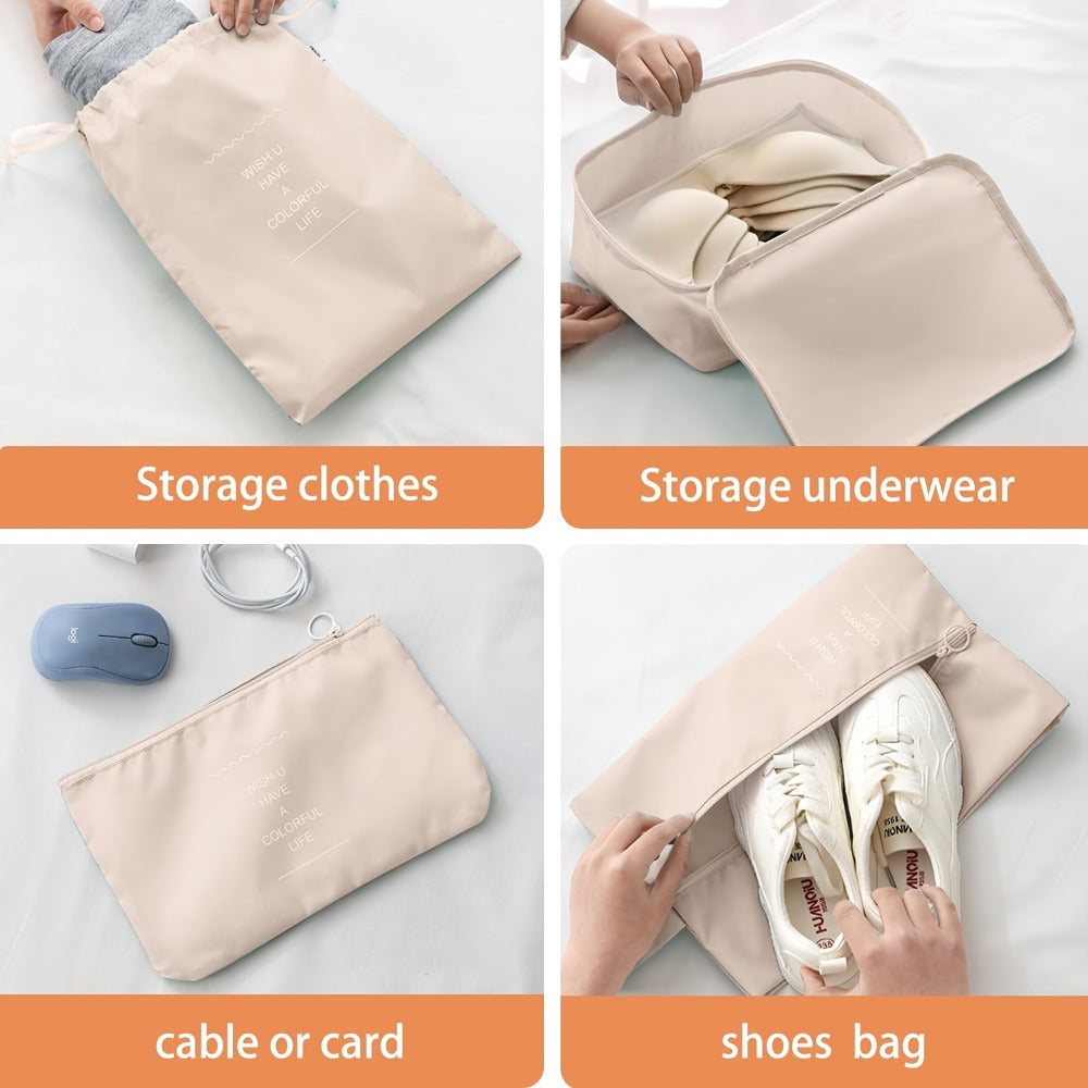 8pcs Set Packing Cubes for Suitcase, Packing Cubes for Carry On Suitcases, Luggage Organizer for Travel Essentials, Large Mesh Luggage Bag for Suitcases
