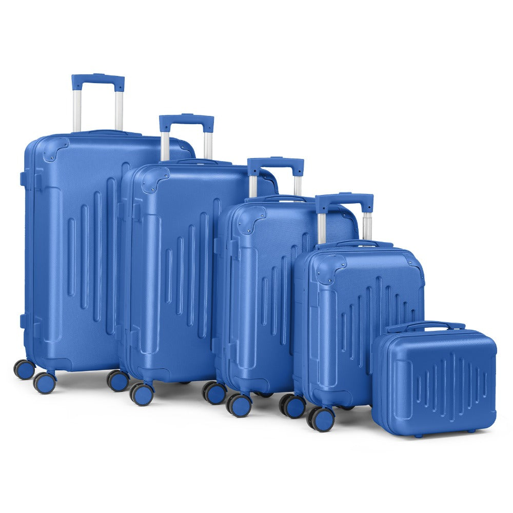5/1pc Luggage Set with Corner Protectors, 12/16/20/24/28 Inch Hardshell Spinner Suitcases, TSA Lock, Lightweight Large Capacity Checked And Carry-On Baggage for Travel, Business And Vacation