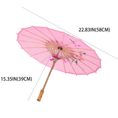 Small 22" Japanese Chinese Umbrella Parasol Ideal for Weddings, Parties, Photography, Costumes, Cosplay, and Decorative Events
