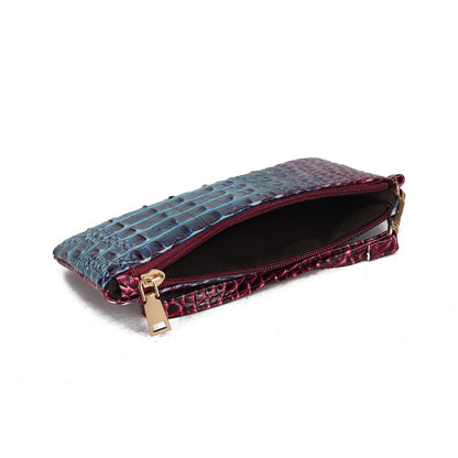 Women'S 2pcs Handbag Set Featuring Crocodile Design, Chic Faux Leather Tote Accompanied by a Coordinating Clutch And Wallet, Retro Style Crossbody Bag