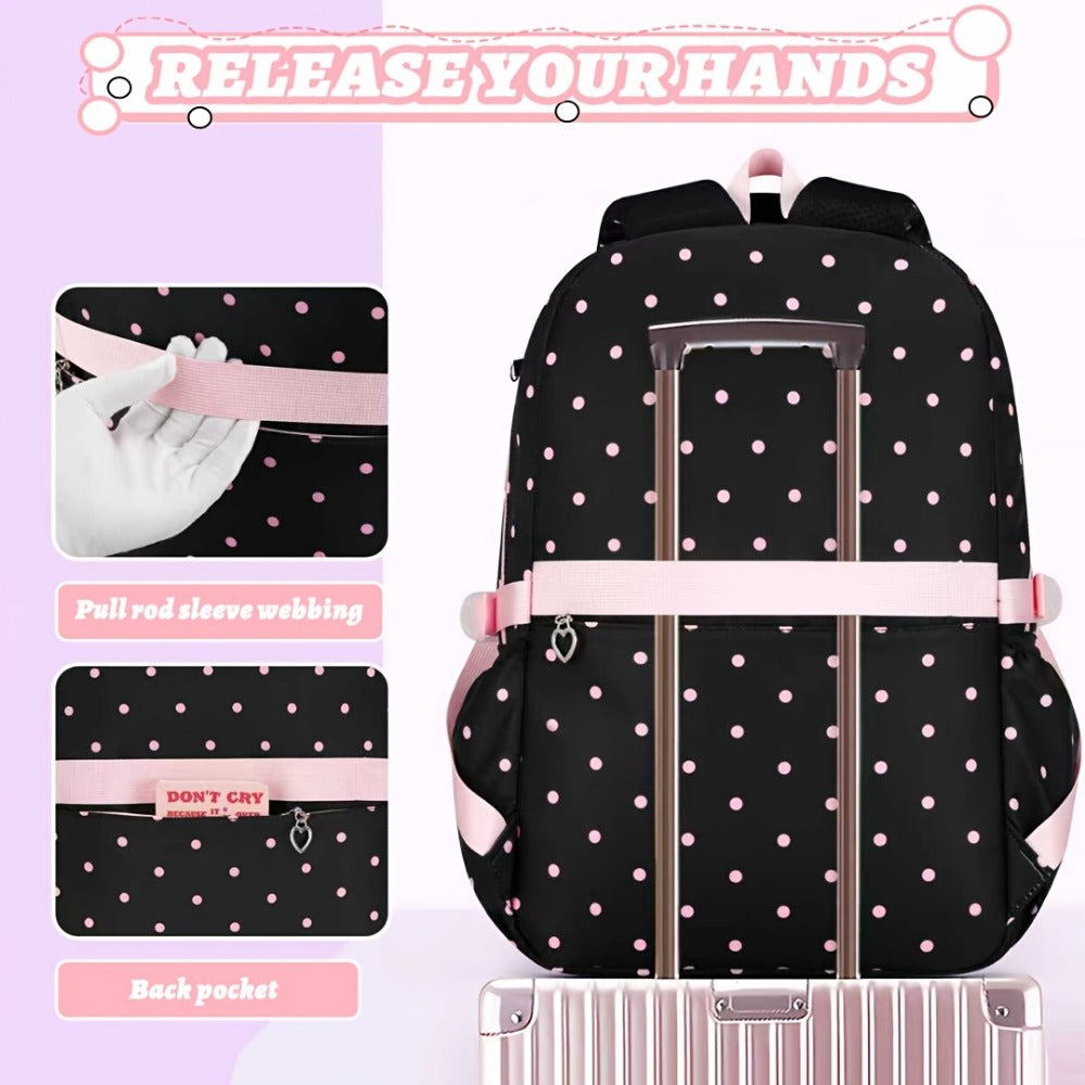 Laptop Backpack – 3-Piece, 15.6 Inch, Large Capacity, Trolley Sleeve | Bag Vero – detail view 12