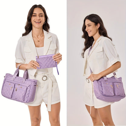 Laptop Bag – 2-Piece, Nylon, Quilted, for Travel & Work | Bag Vero – detail view 14