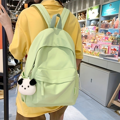 Korean Style Cute Shoulder Bag, Easy And Versatile Ins Student School Bag, Fashionable Solid Color Casual Nylon Backpack, for Teenager, For Teenager