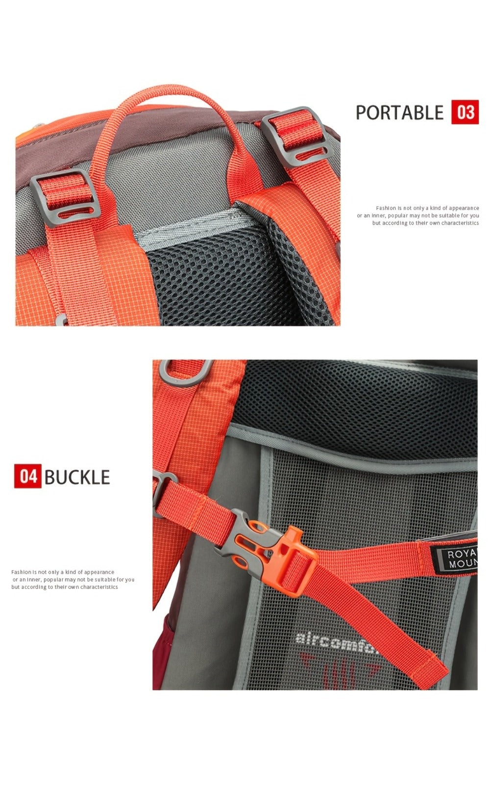 Hiking Backpack for Men Women, 9.25gal Lightweight Travel Camping Backpack Hiking Daypack for Cycling Running, Outdoor Backpack Large Capacity Travel Light Leisure Hiking Backpack Female Sports High Quality Travel Mountaineering Bag