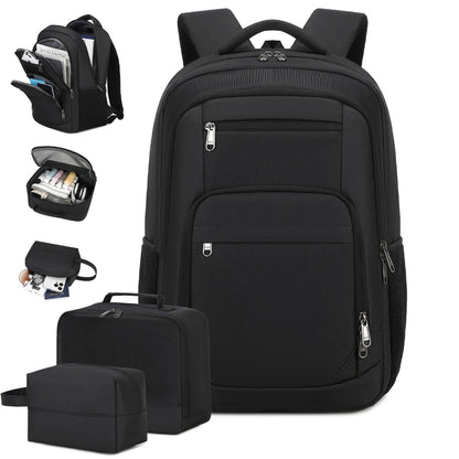 Durable Minimalist Laptop Backpack for Men & Women - 15-Inch Compartment, Adjustable Padded Straps, Multiple Pockets - Sleek Design for College, Business, Travel & Daily Commute, Sleek Modern Bag, Secure Zipper Closure, High Quality Fabric