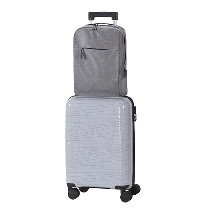 Two-Piece Luggage Set (20" And 14" Backpack) for Travel, Featuring Checked Suitcases That Are Lightweight And Portable, with Hard Sides And Spinner Wheels, Available in Rose Golden, Black, And Dark Blue