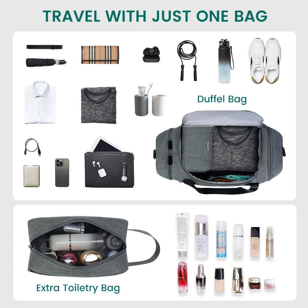Gym Duffel Bag – 43L, 48L, Large Capacity, for Travel | Bag Vero – detail view 18