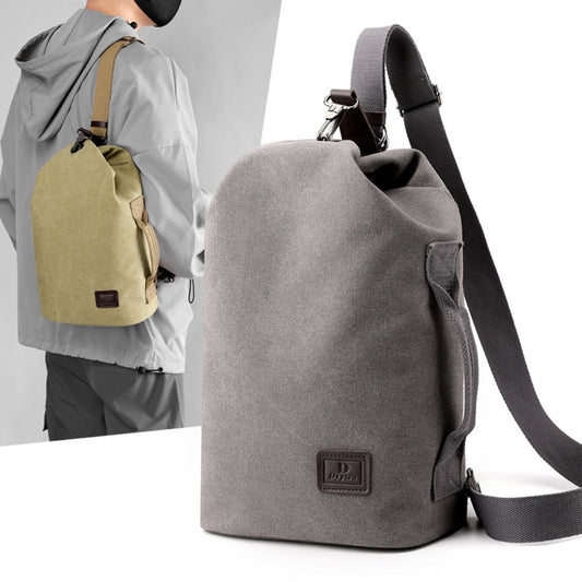 Canvas Shoulder Bag Handheld Fashion Men'S Shoulder Bag Motorcycle Bag Large Capacity Quality Men'S Bag Local Shipping 48 Hours Shipping
