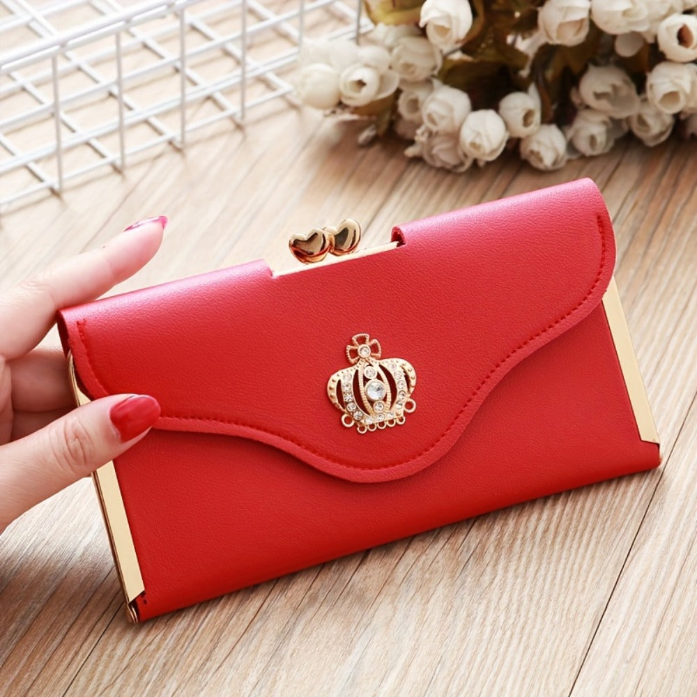 Women's Wallet – Trifold Clutch Rhinestone Crown Luxury | Bag Vero – detail view 5