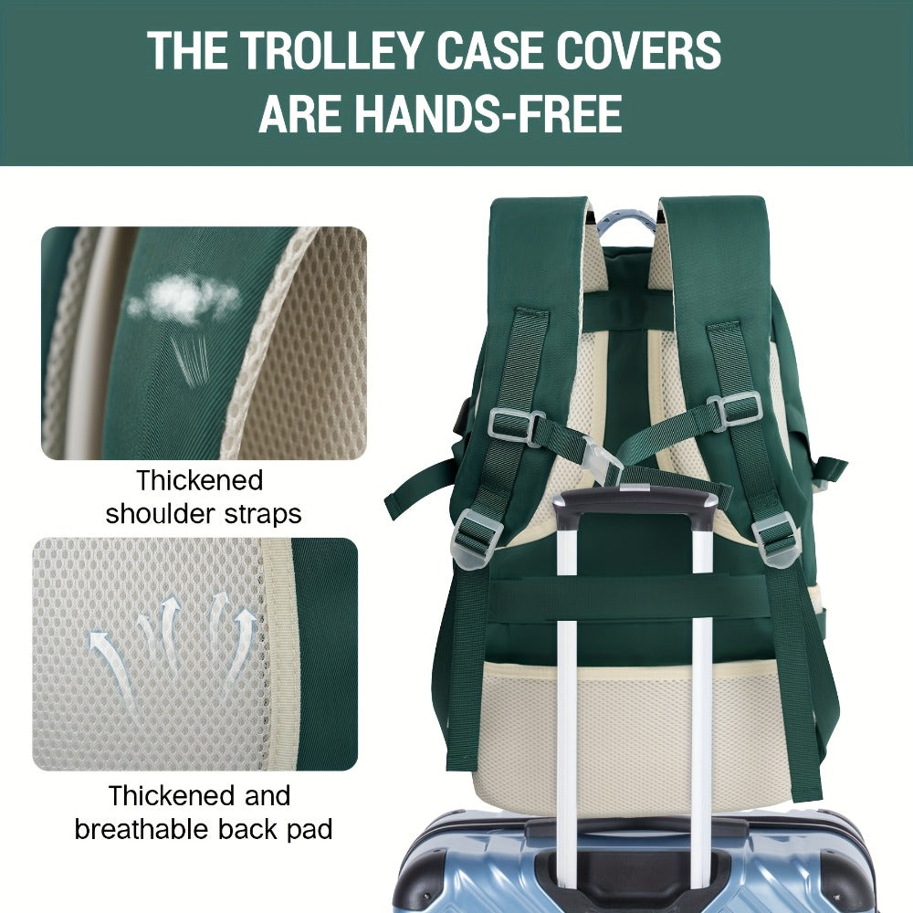Chic Travel Backpack Suitable for Both Genders - Ideal for Work Commutes And Leisure Journeys, Featuring a USB Charging Port for Convenient Use While Traveling