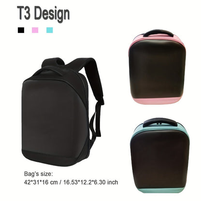 LED Baseball-Themed Backpack with Pixel Display - Nylon, Casual Style, USB Charging, App Control, Adjustable Straps for Daily Commute & Leisure - Bright Yellow with Black Accents, Adjustable Backpack|Gaming Accessory|Usb Powered Bag